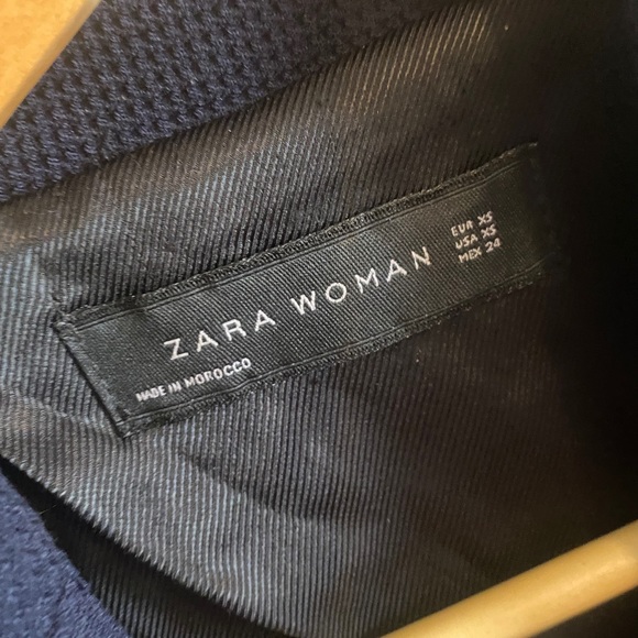 NWOT ZARA Woman Navy Blazer - Picture 5 of 12